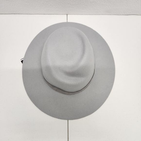 Rag & Bone 100% Wool Zoe Fedora Hat Light Grey Women\ display picture 1
